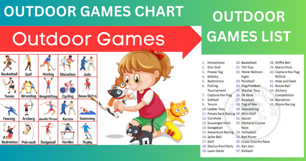 OUTDOOR GAMES CHART AND OUTDOOR GAMES LIST 2024